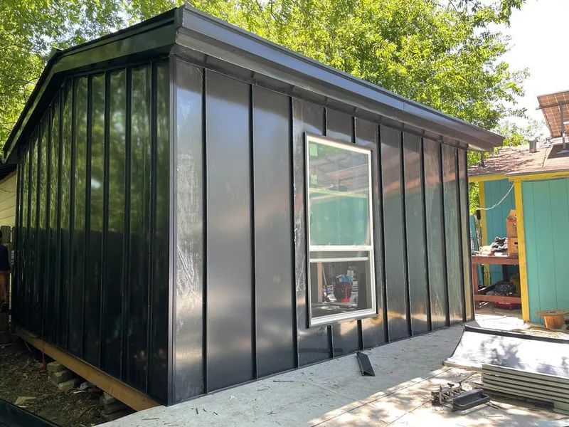 Black standing seam metal wall panels for Metal Roof Installation in Brandywine